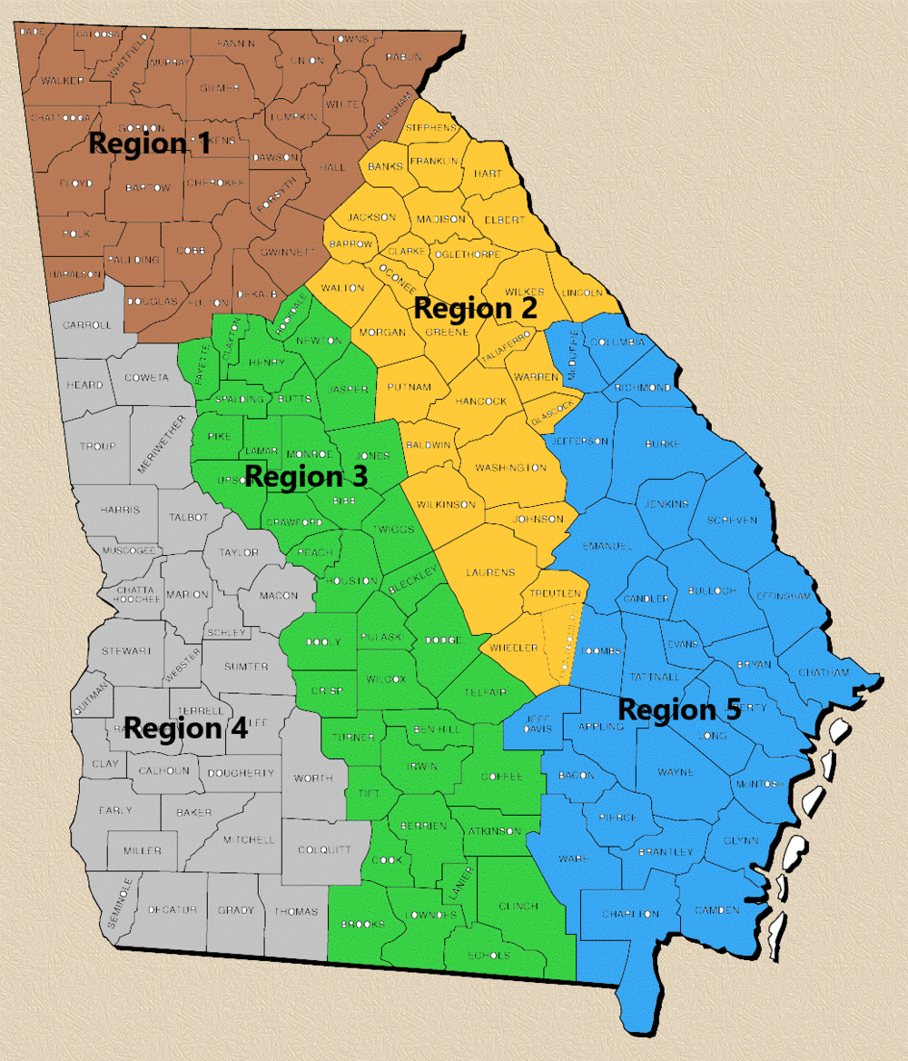 OPSS Regional Map & Contact List | Georgia Department of Public Safety